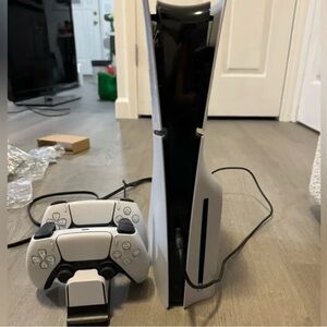 Sony PS5 with DualSense Controllers - Black and White